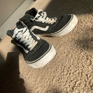 Black and white vans high tops